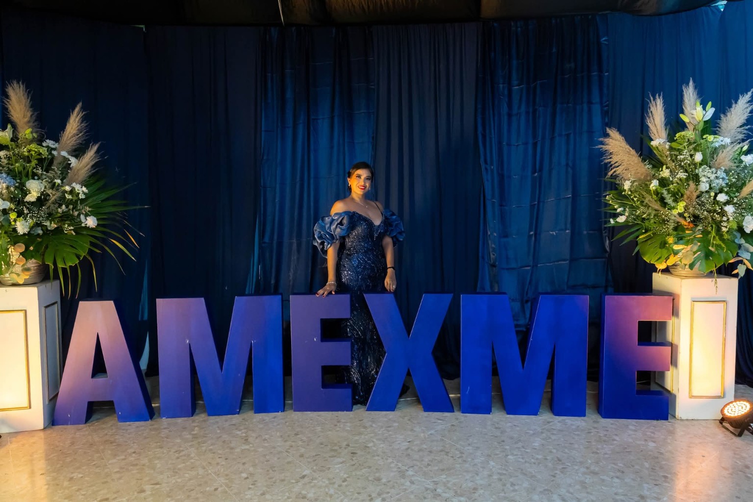 Sabrina Sala durante la gala de Amexme Chetumal