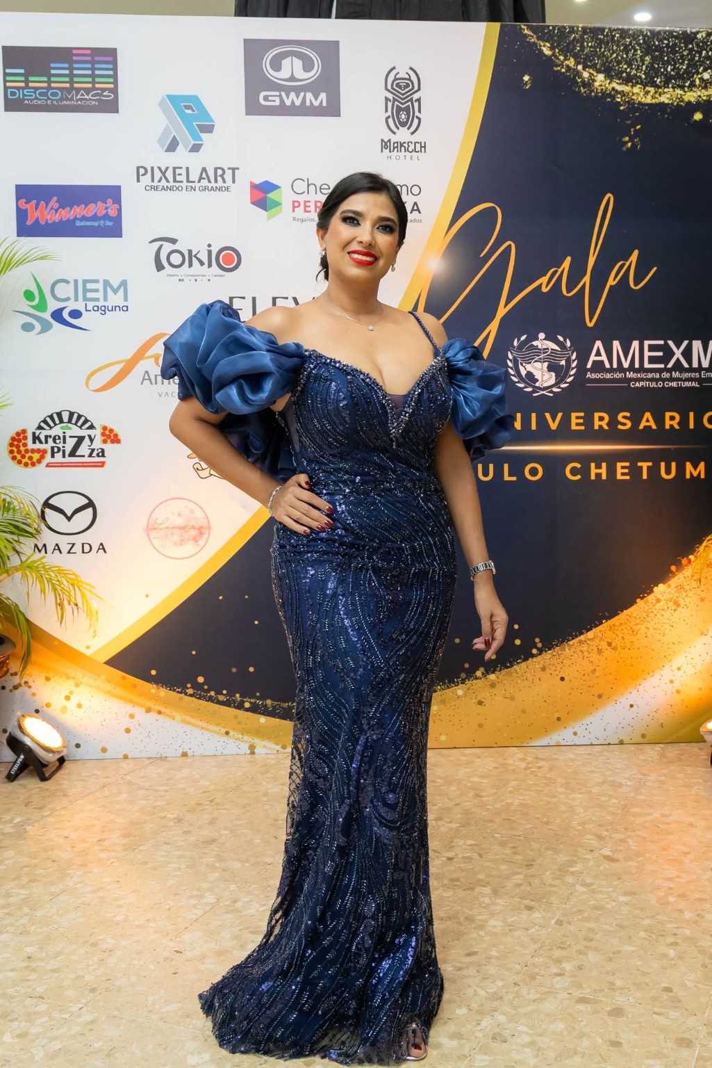 Sabrina Sala Ramírez en la gala de aniversario