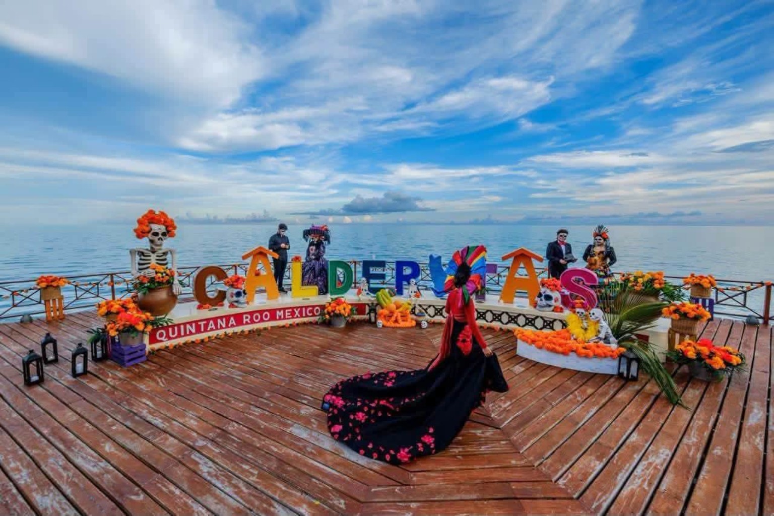 Ambientación de Janal Pixán en Calderitas